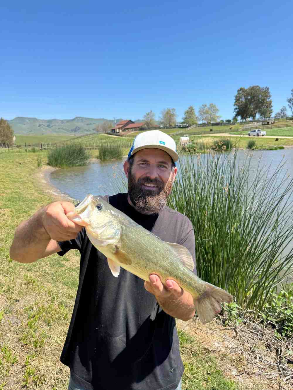 Fishing on the estate's stocked pond