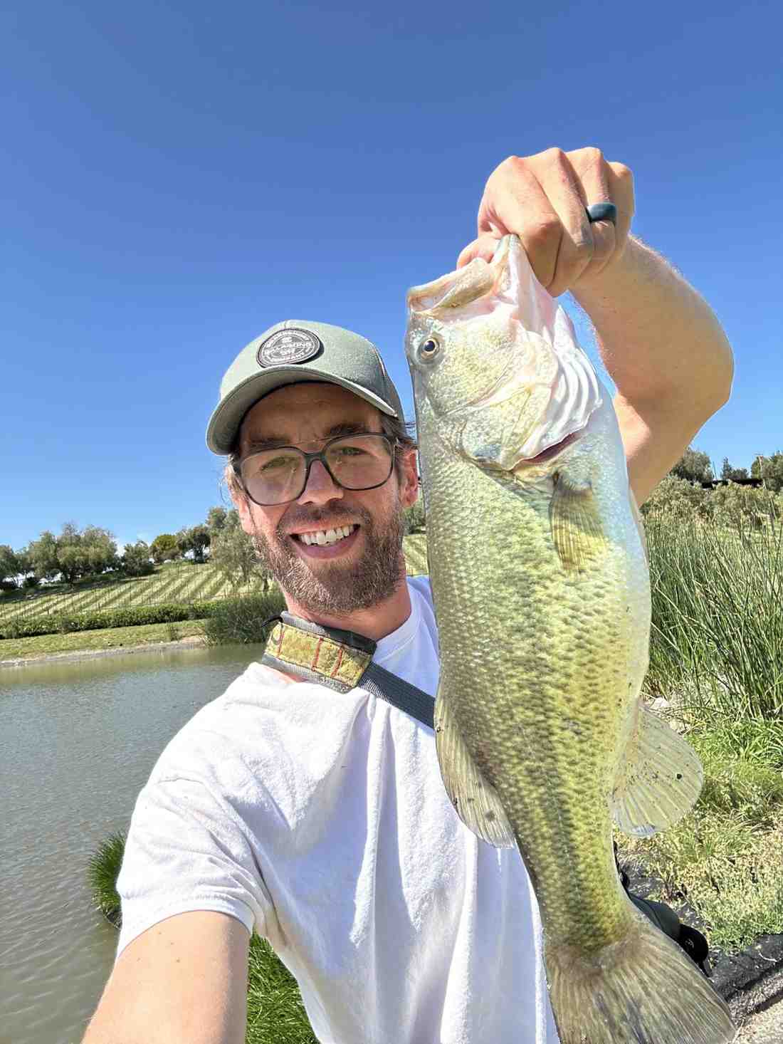 An afternoon of fishing on the estate's big pond